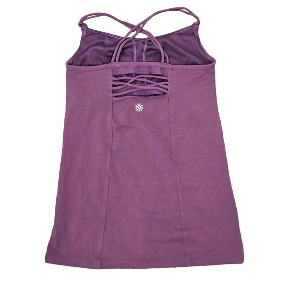 Athleta Lust Tank Mauve‎ Pink Criss Cross Back Size XS - Picture 3 of 7